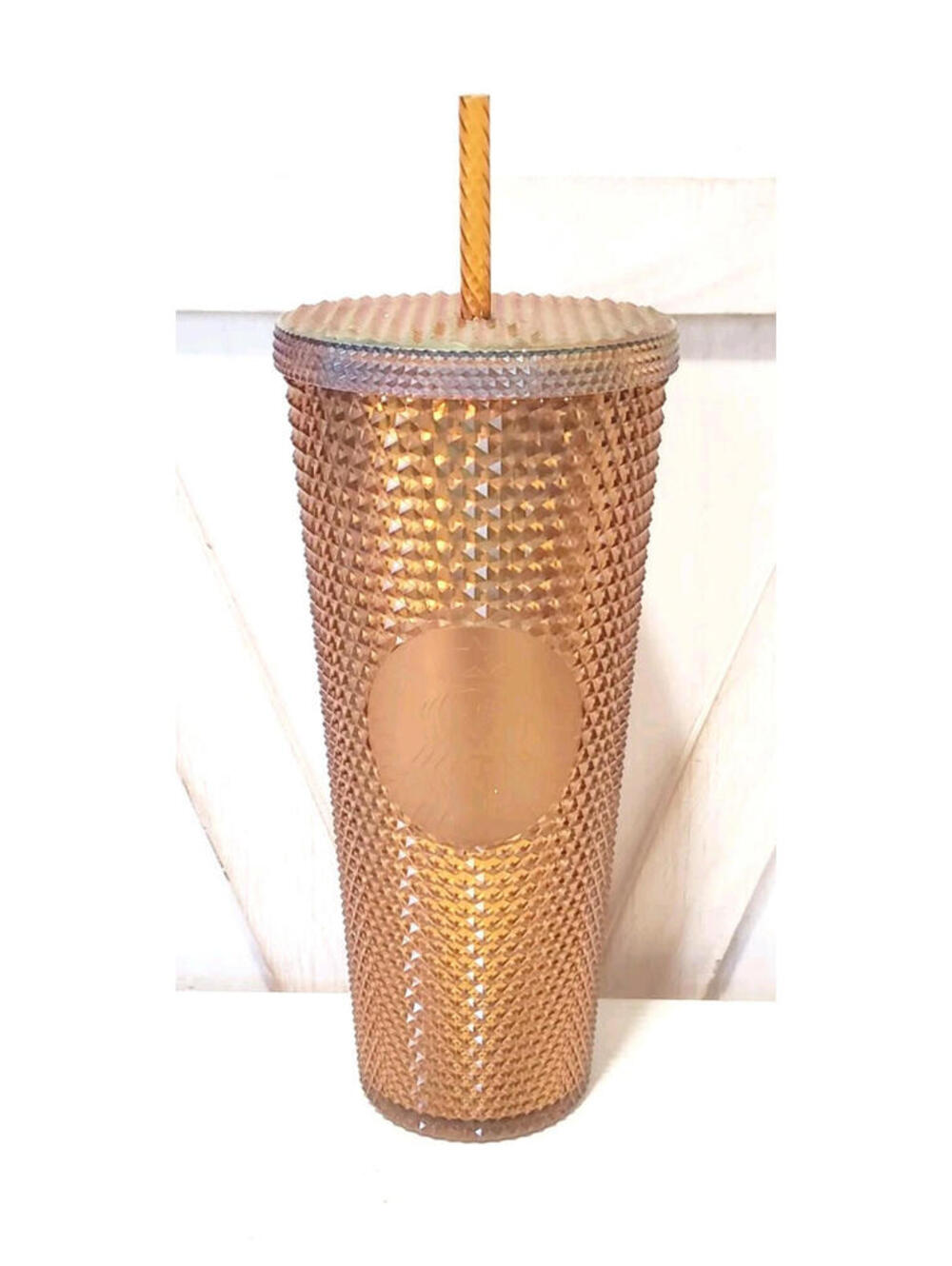 Starbucks 24oz 2020 Limited Edition Gold Studded Cold Cup Tumbler Venti